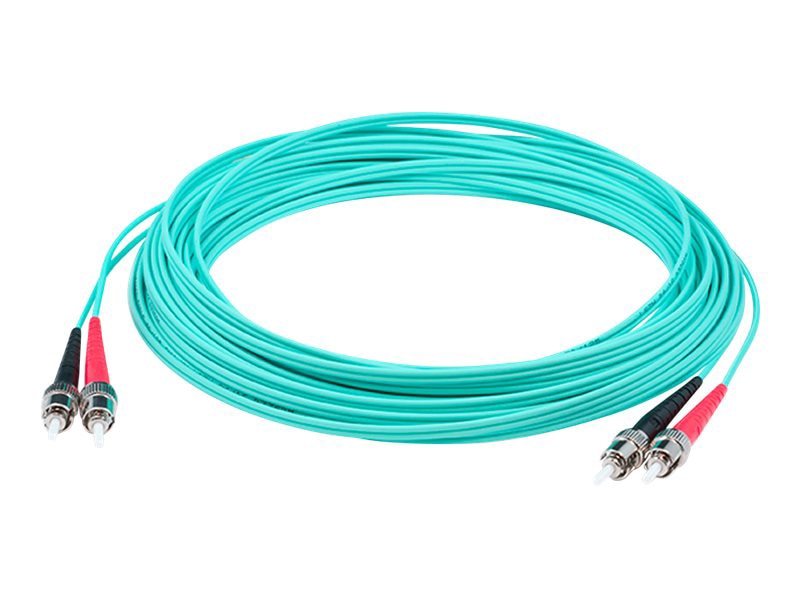 Proline 3m ST to ST Aqua OM3 Duplex OFNR (Riser-Rated) Fiber Patch Cable