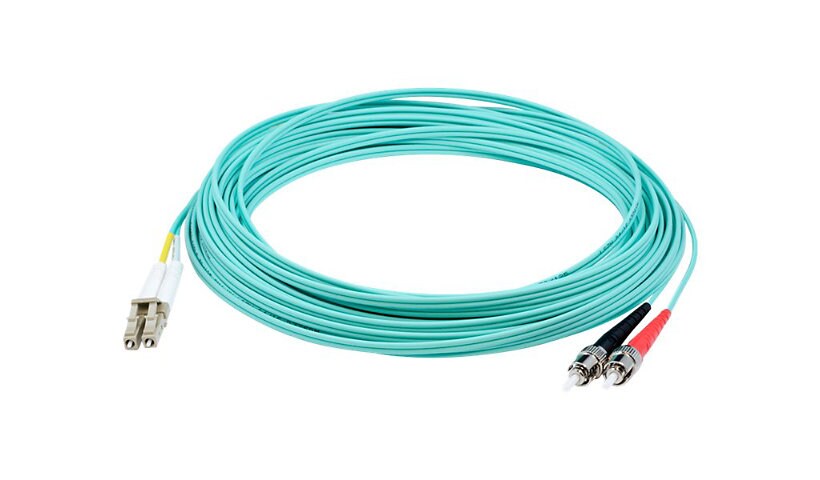 Proline 10m LC (M) to ST (M) Aqua OM3 Duplex Fiber OFNR Patch Cable