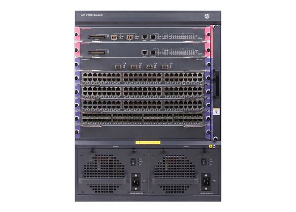 HPE 7506 Switch with 2x2.4Tbps Fabric and Main Processing Unit - switch - managed - rack-mountable