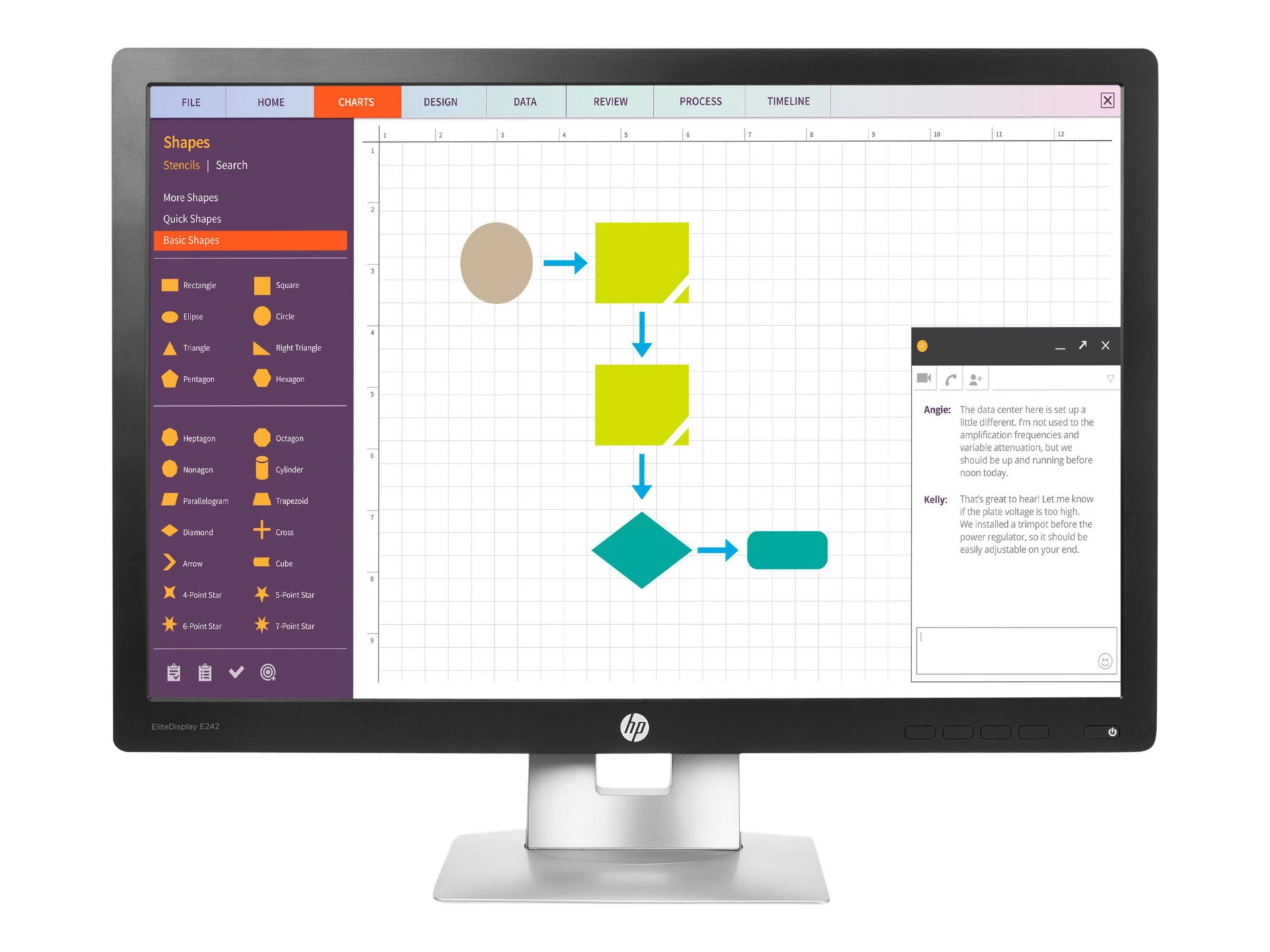 HP EliteDisplay E242 - LED monitor - 24"