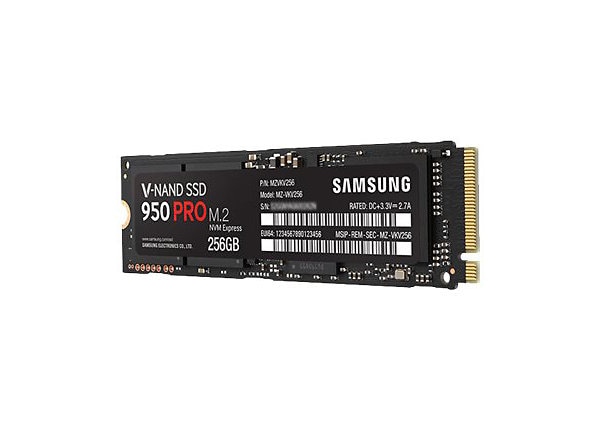 Samsung 950 PRO MZ-V5P256BW - solid state drive - 256 GB - PCI Express 3.0 x4 (NVMe)