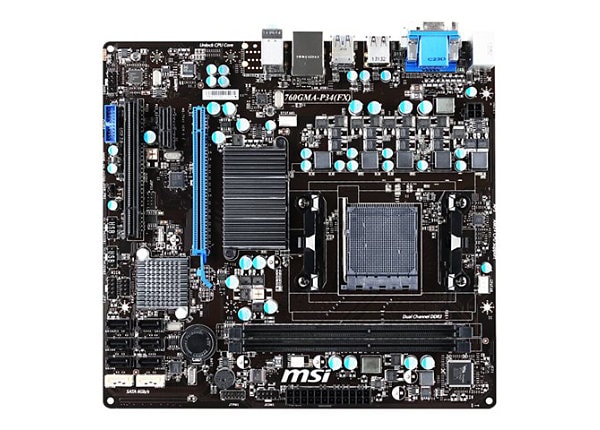 MSI 760GMA-P34 (FX) - motherboard - micro ATX - Socket AM3+ - AMD 760G