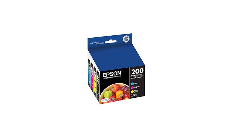 Epson 200 Comb-Pack - 4-pack - black, yellow, cyan, magenta - original - in