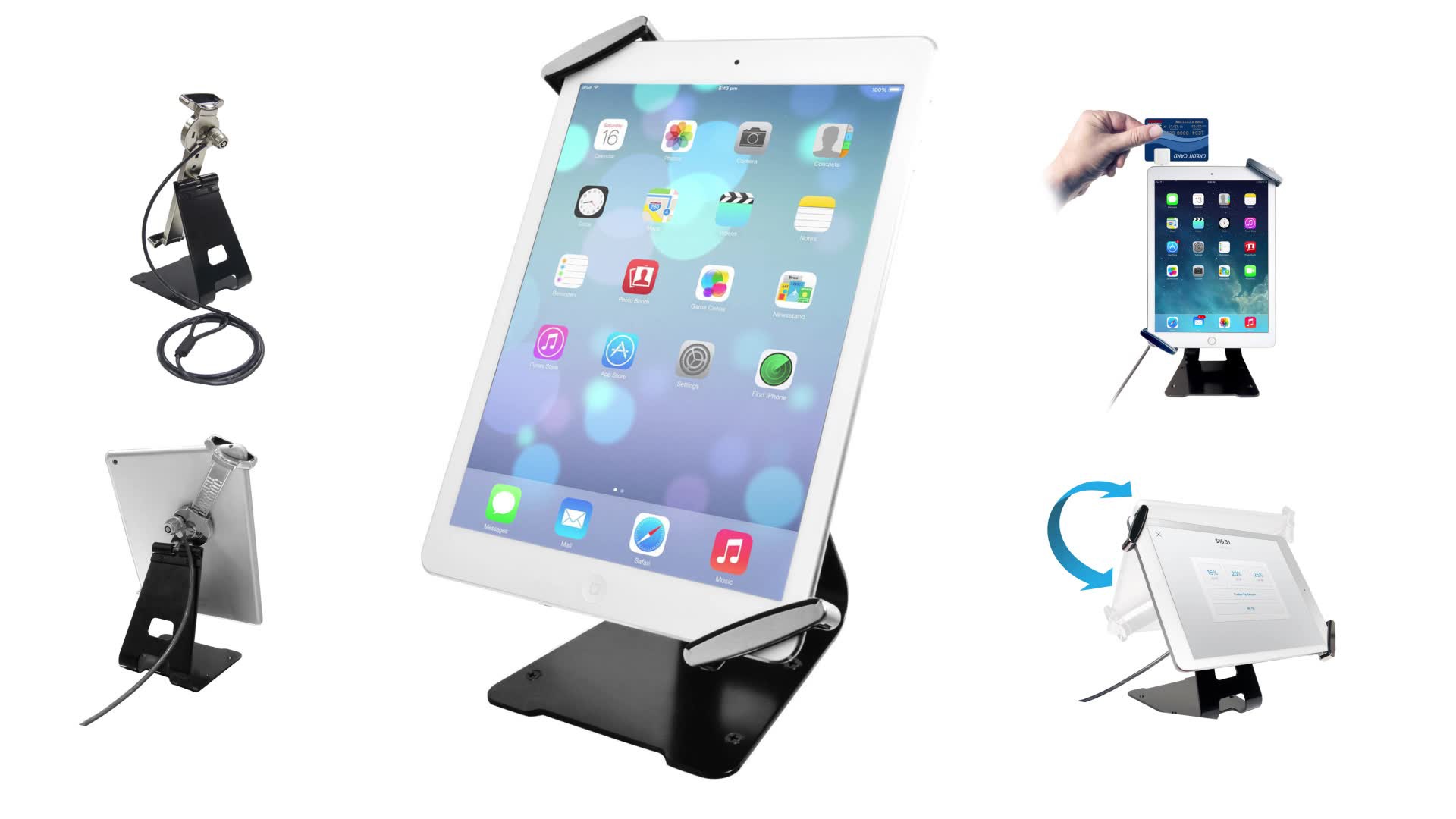 Thumbnail 1 of 1 for CTA Universal Anti-Theft Security Grip Holder with Stand for Tablets