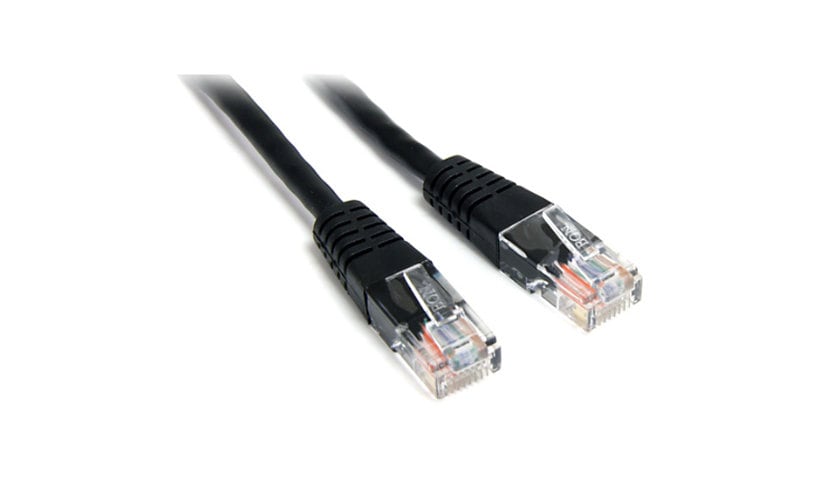 StarTech.com Cat5e Ethernet Cable 1 ft Black - Cat 5e Molded Patch Cable