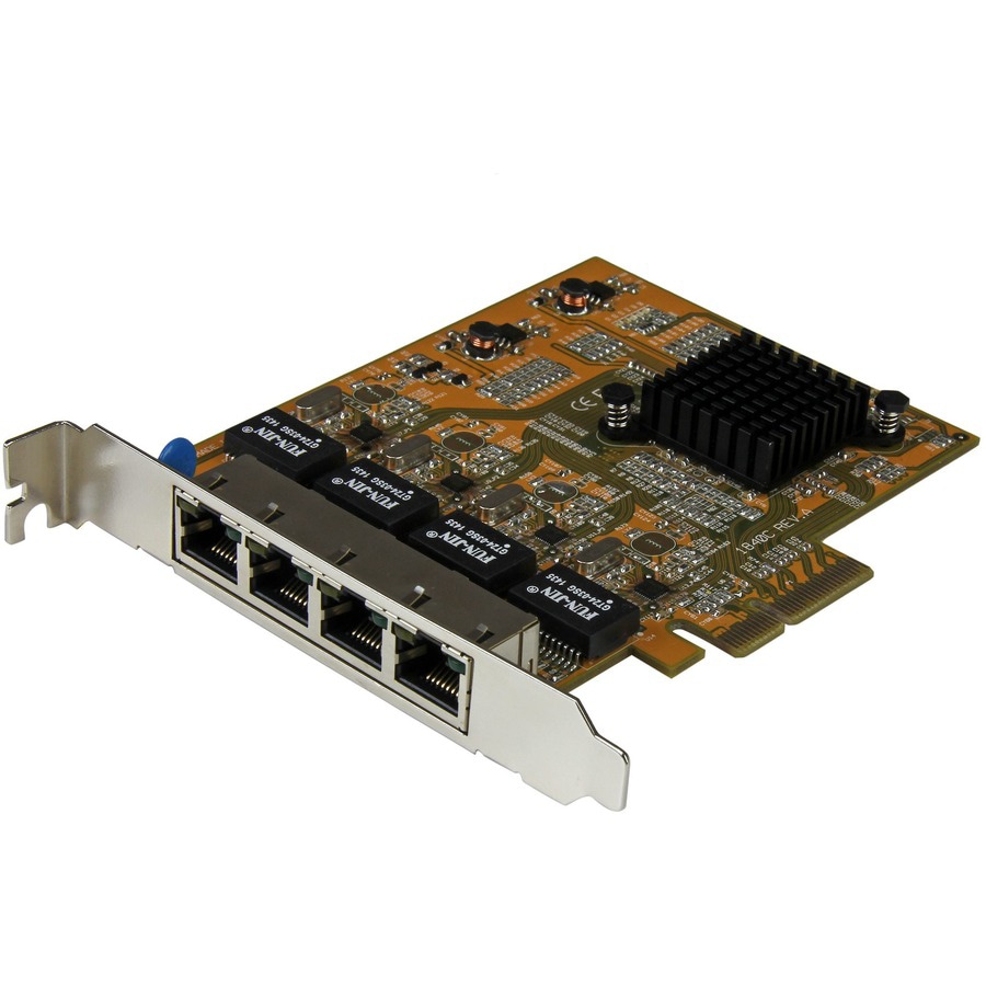 Startech Com 4 Port Pcie Network Card Standard Profile Nic Rj45 Port St1000spex43