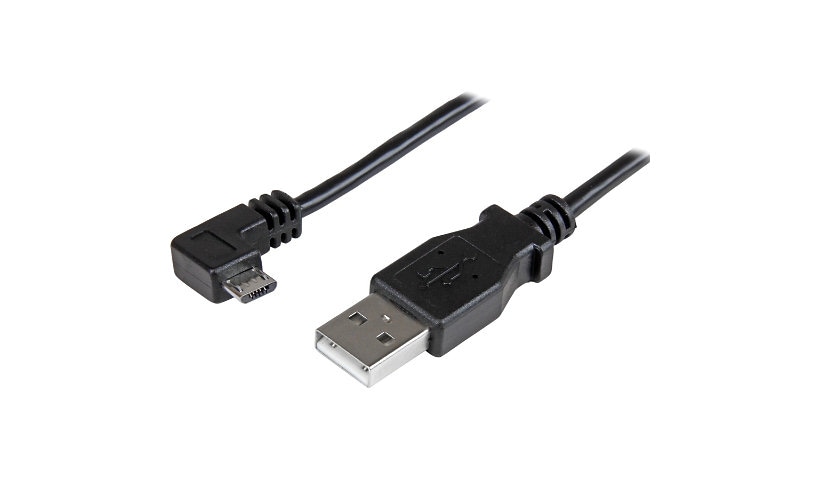 StarTech.com 2m 6 ft Right Angle Micro-USB Charge and Sync Cable M/M - USB 2.0 A to Micro USB - 24 AWG