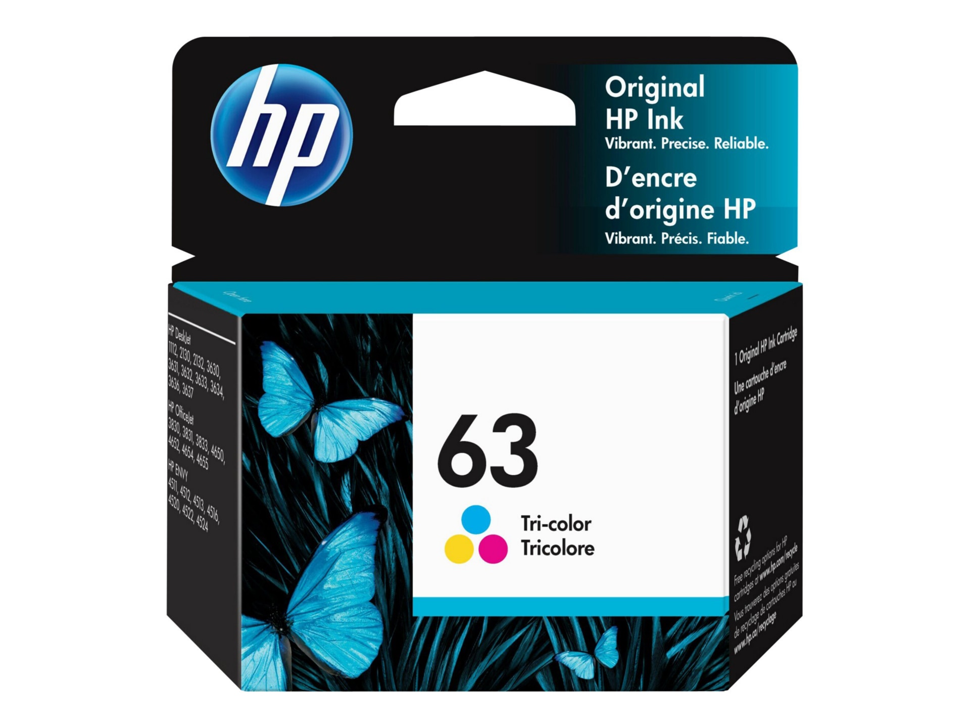 63 - color (cyan, magenta, yellow) original - ink cartridge F6U61AN#140 - Inkjet Cartridges - CDW.com