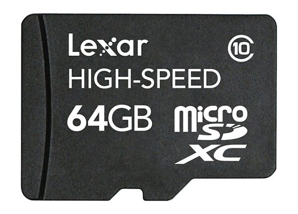 Lexar - flash memory card - 64 GB - microSDXC