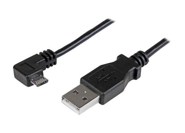 StarTech.com 3 ft Right Angle Micro-USB Charge & Sync Cable M/M 28/24AWG -