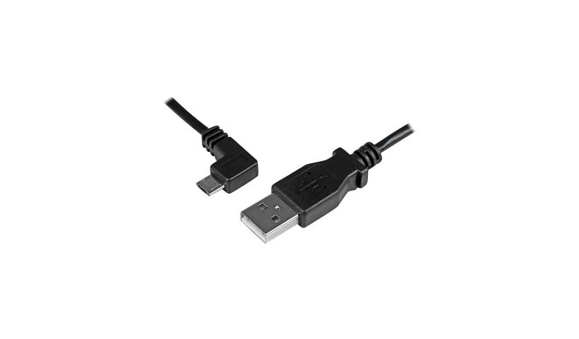 StarTech.com 6ft USB A to Left Angle Micro-USB Charge Sync Cable M/M 24AWG