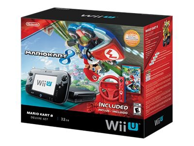 Nintendo Wii U - Mario Kart 8 Deluxe Set - game console - 32 GB flash - black