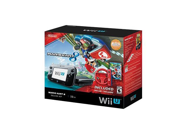 Nintendo Wii U - Mario Kart 8 Deluxe Set - game console - 32 GB flash - black