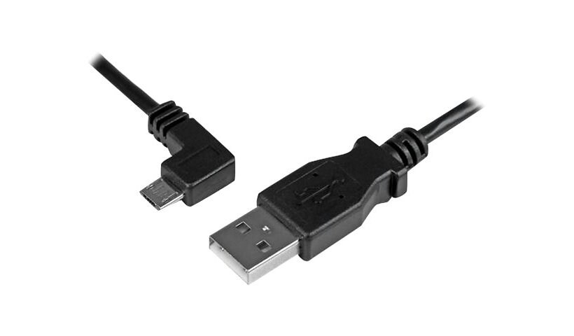 StarTech.com 3 ft Left Angle Micro-USB Charge-and-Sync Cable M/M 30/24 AWG