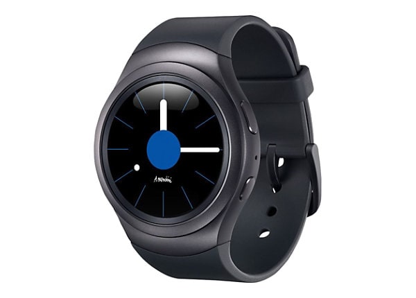 Samsung Gear S2 - dark gray - smart watch with band - dark gray - 4 GB