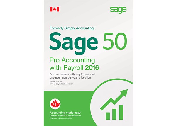 Sage 50 Pro Accounting 2016 with Payroll Services