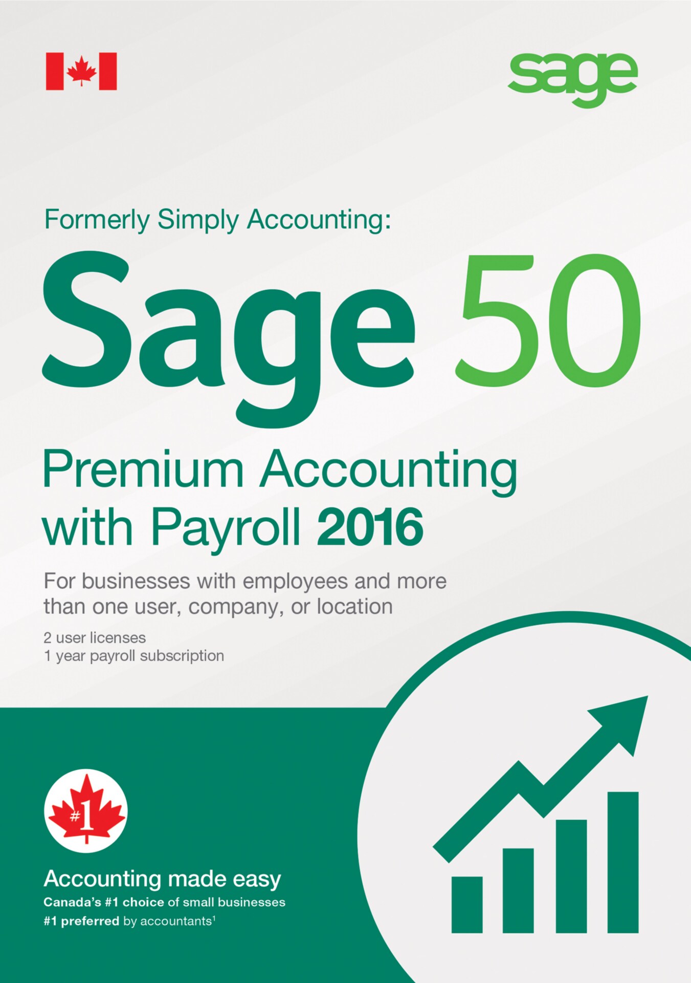 Sage 50 Premium Accounting 2016 with Payroll Services