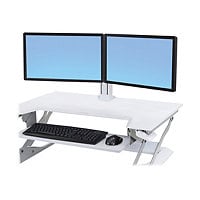 Ergotron WorkFit - twin monitor kit - white