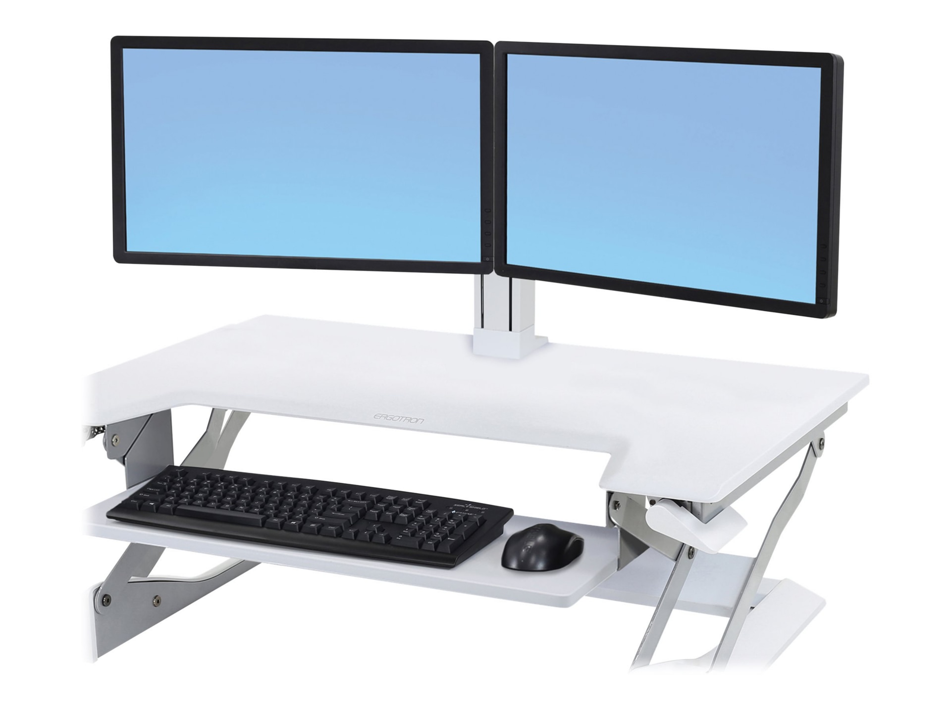 Thumbnail 2 of 2 for Ergotron WorkFit - twin monitor kit - white