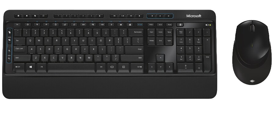 Microsoft Wireless Desktop 3050 - keyboard and mouse set - QWERTY - US - black