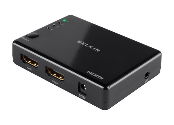 Belkin 4-Way HDMI Switch with Wireless Remote - video/audio switch - 1 ports - desktop