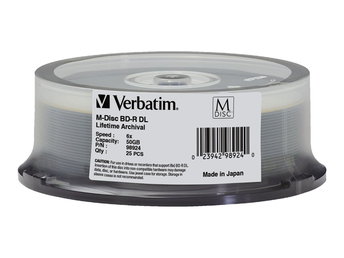 Verbatim M-Disc - BD-R DL x 25 - 50 GB - storage media