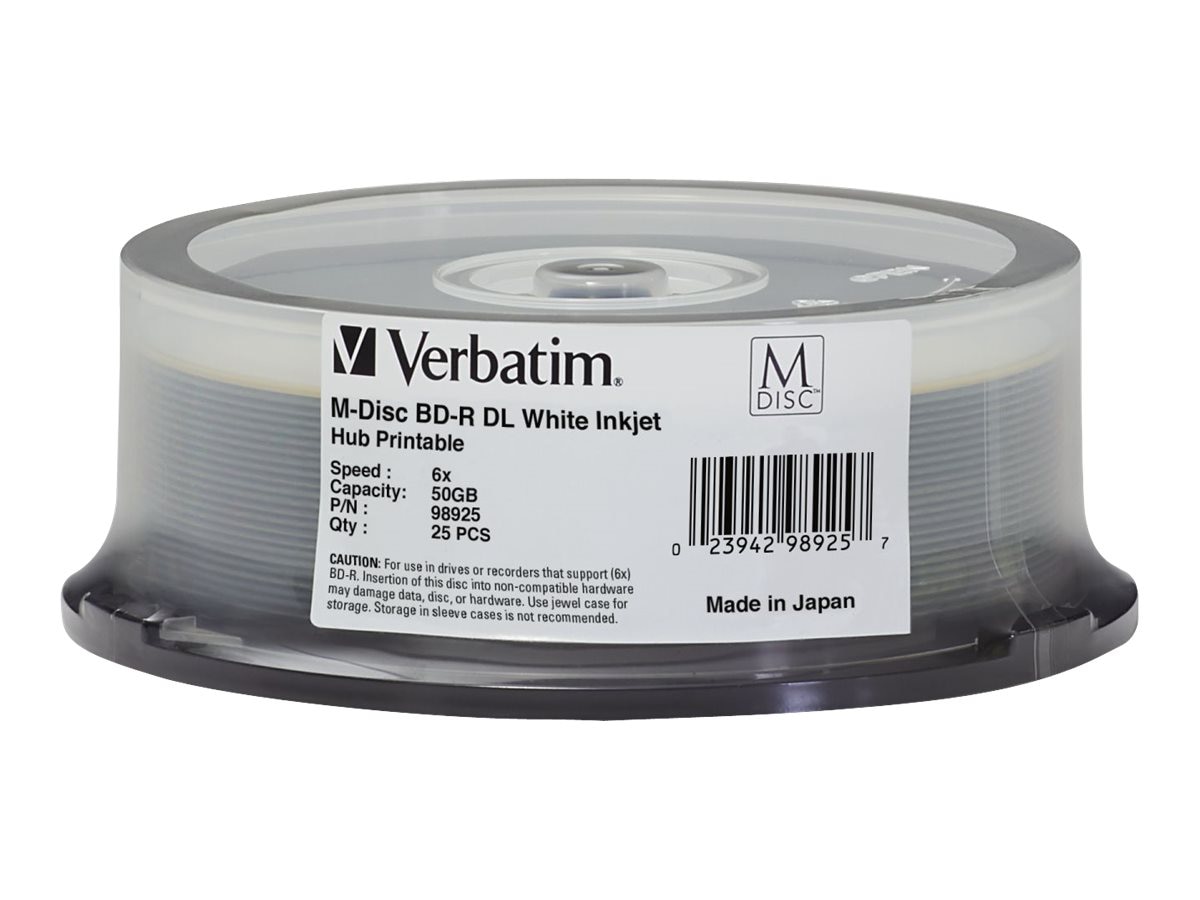 Verbatim M-Disc - M-DISC BD-R DL x 25 - 50 GB - storage media