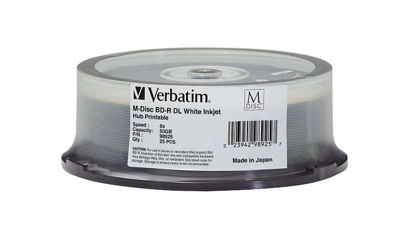 Verbatim M-Disc - M-DISC BD-R DL x 25 - 50 GB - storage media