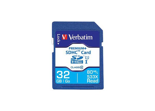 Verbatim PremiumPlus - flash memory card - 32 GB - SDHC UHS-I