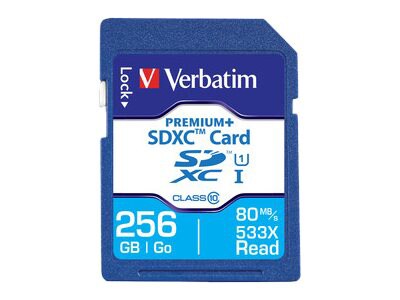 Verbatim PremiumPlus - flash memory card - 256 GB - SDXC UHS-I