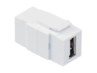 Leviton QuickPort USB Feed-Through Connector - modular insert