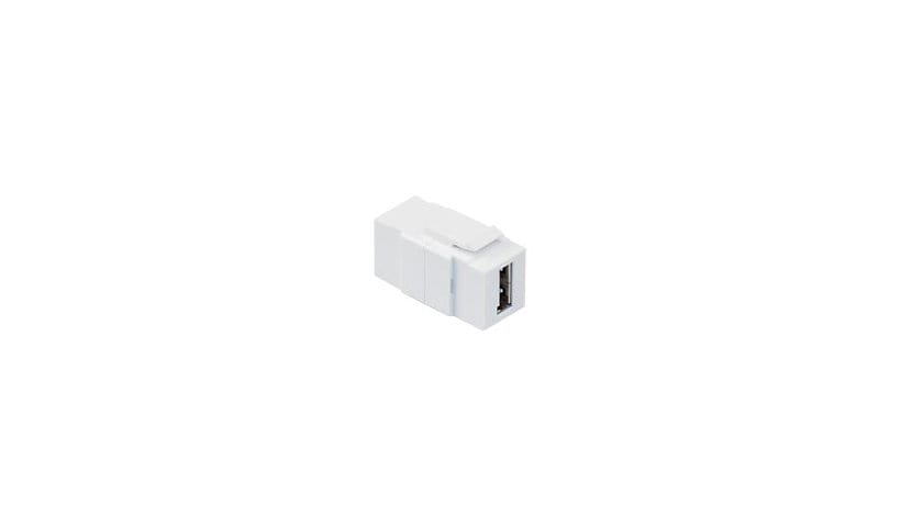 Leviton QuickPort USB Feed-Through Connector - modular insert