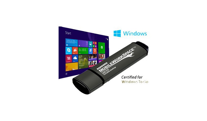 Kanguru Mobile WorkSpace - USB flash drive - Windows To Go certified - 64 GB - TAA Compliant