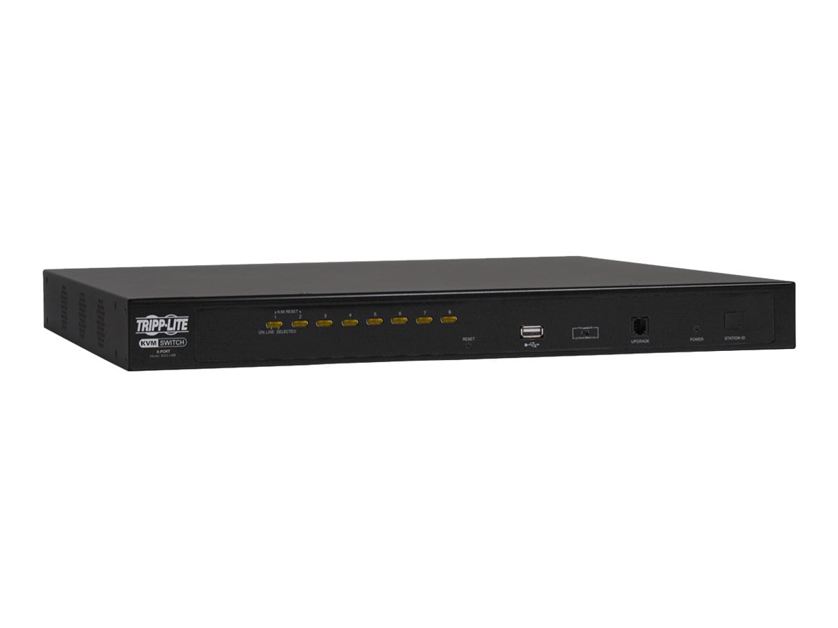 Tripp Lite 8-Port Rackmount KVM/USB Switch w/ On-Screen Display Steel PS/2 1U - KVM / USB switch - 8 ports -