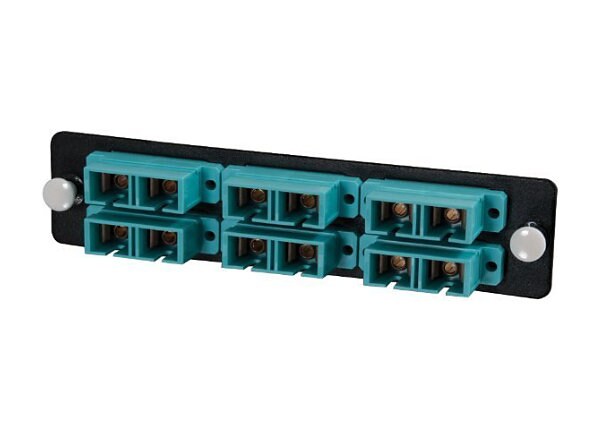 C2G Q-Series Fiber Distribution System 12-STRAND, SC DUPLEX, ZIRCONIA INSERT, SM, APC, GREEN SC - patch panel adapter