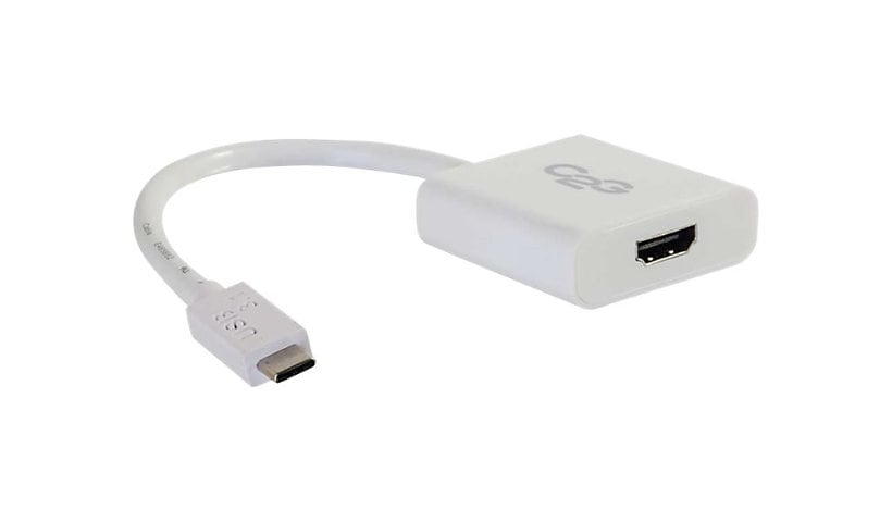 C2G USB C to HDMI Adapter Converter - 4K 30Hz - White - M/M