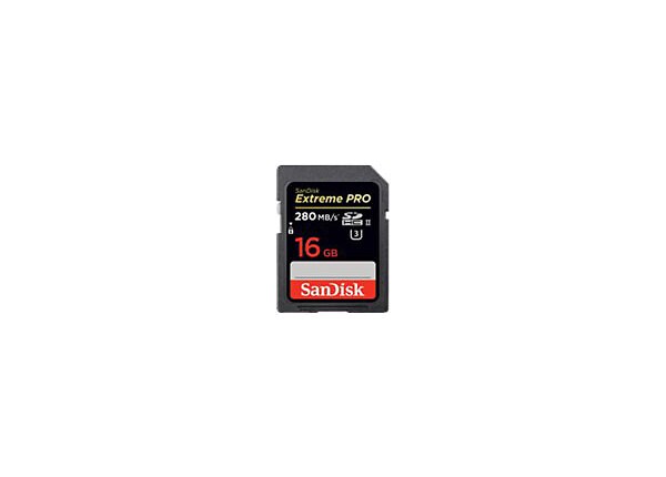 SanDisk Extreme Pro - flash memory card - 16 GB - SDHC UHS-II