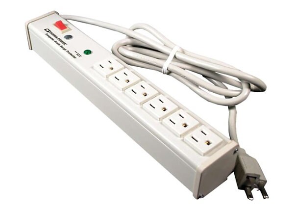 C2G 6ft Wiremold 6-Outlet Plug-In Center Unit 120v/15a Lighted Switch Computer Grade Power Strip - power strip