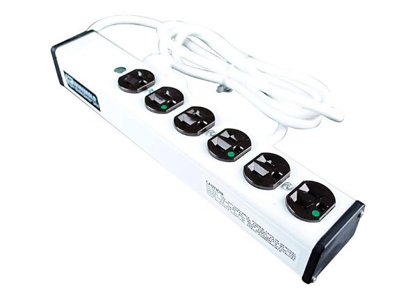 C2G 6ft Wiremold 6-Outlet Plug-In Center Unit 120v/15a 4 Outlet Medical Grade Power Strip - print server - 1 ports