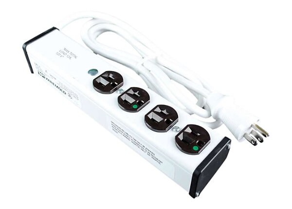 C2G 6ft Wiremold 4-Outlet Plug-In Center Unit Medical Grade Approved For Patient Care 4 Outlet Power Strip - power strip