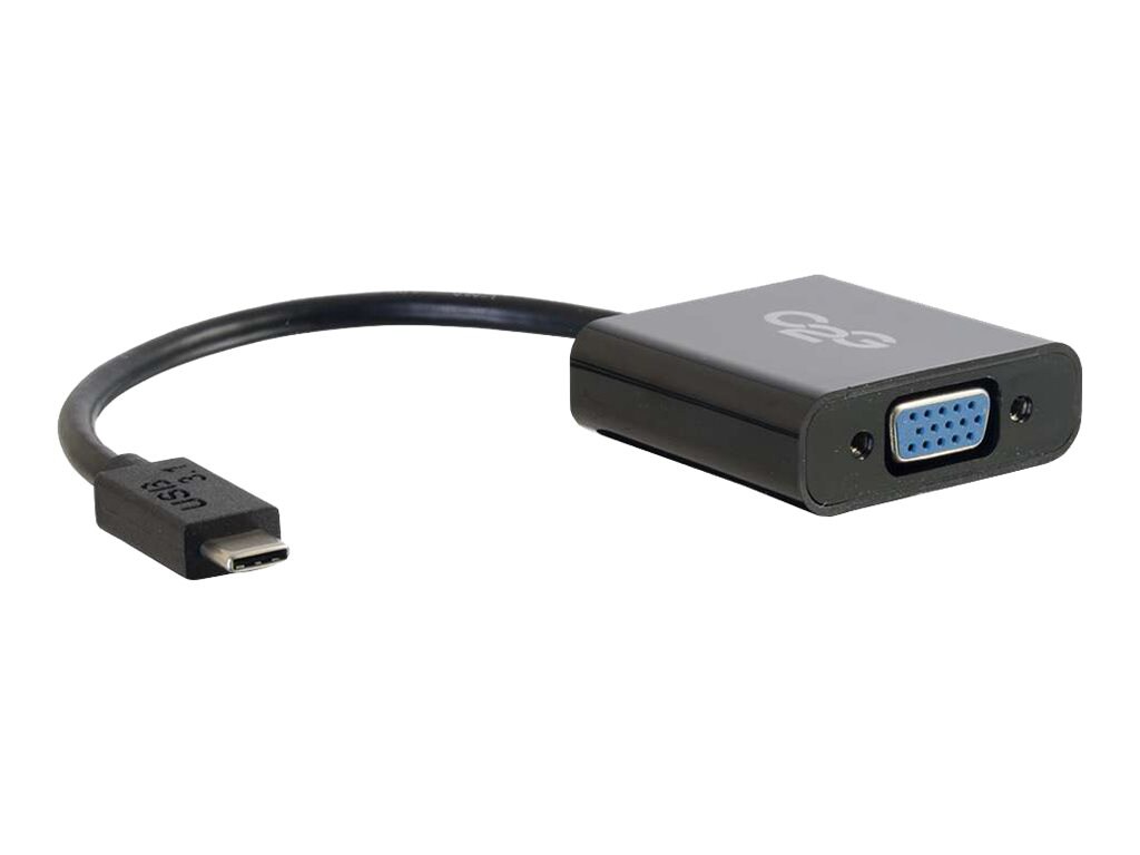 C2G USB C to VGA Adapter - USB C 3.1 - external video adapter - black