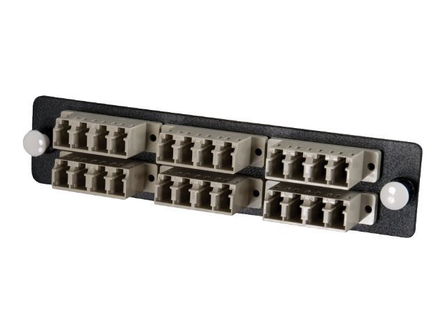 C2G Q-Series Fiber Distribution System 24-STRAND, LC QUAD, PB INSERT, MM, BEIGE LC - patch panel adapter