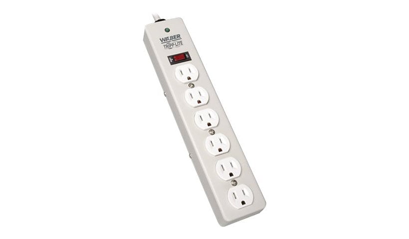 Tripp Lite Waber Surge Protector Strip 6 outlet 6' Cord 1050 Joules - surge protector - 1800 Watt