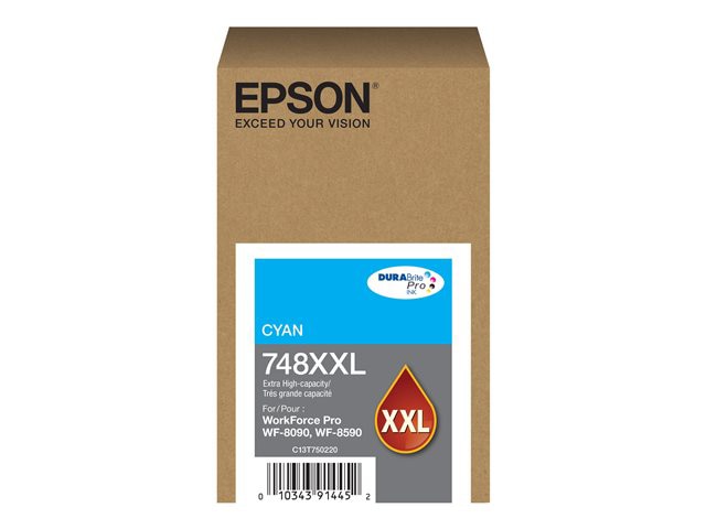 Epson 748XXL - Extra High Capacity - cyan - original - ink cartridge