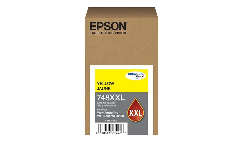 Epson 748XXL - Extra High Capacity - yellow - original - ink cartridge