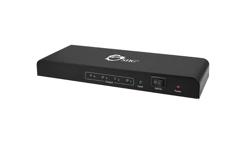 SIIG 4x2 HDMI 4-Port Splitter with 3D Supported - video splitter - 4 ports