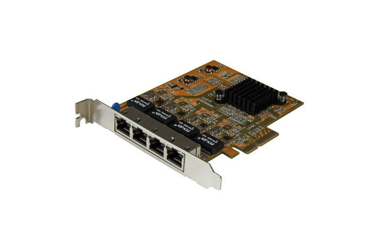 StarTech.com 4 Port PCIe Network Card - Standard Profile - RJ45