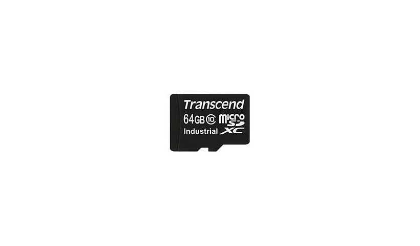 Transcend Industrial Temp - flash memory card - 64 GB - microSDXC