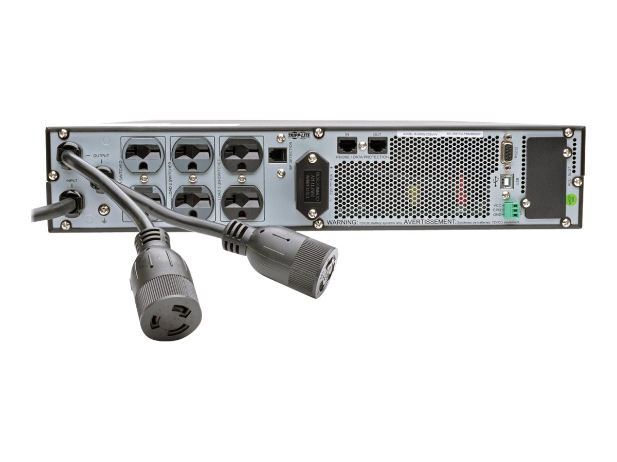 Thumbnail 3 of 8 for Eaton Tripp Lite Series UPS Smart Online 3000VA 2700W LCD Rackmount 208/240V USB DB9 2U - UPS - 2700 Watt - 3000 VA