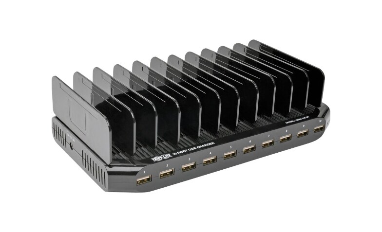 At opdage Mars godkende Tripp Lite 10-Port USB Charging Station Hub w Adjustable Storage Tablet /  Smartphone / iPad / Iphone 5V 21A 105W power - U280-010-ST - USB Hubs -  CDW.com